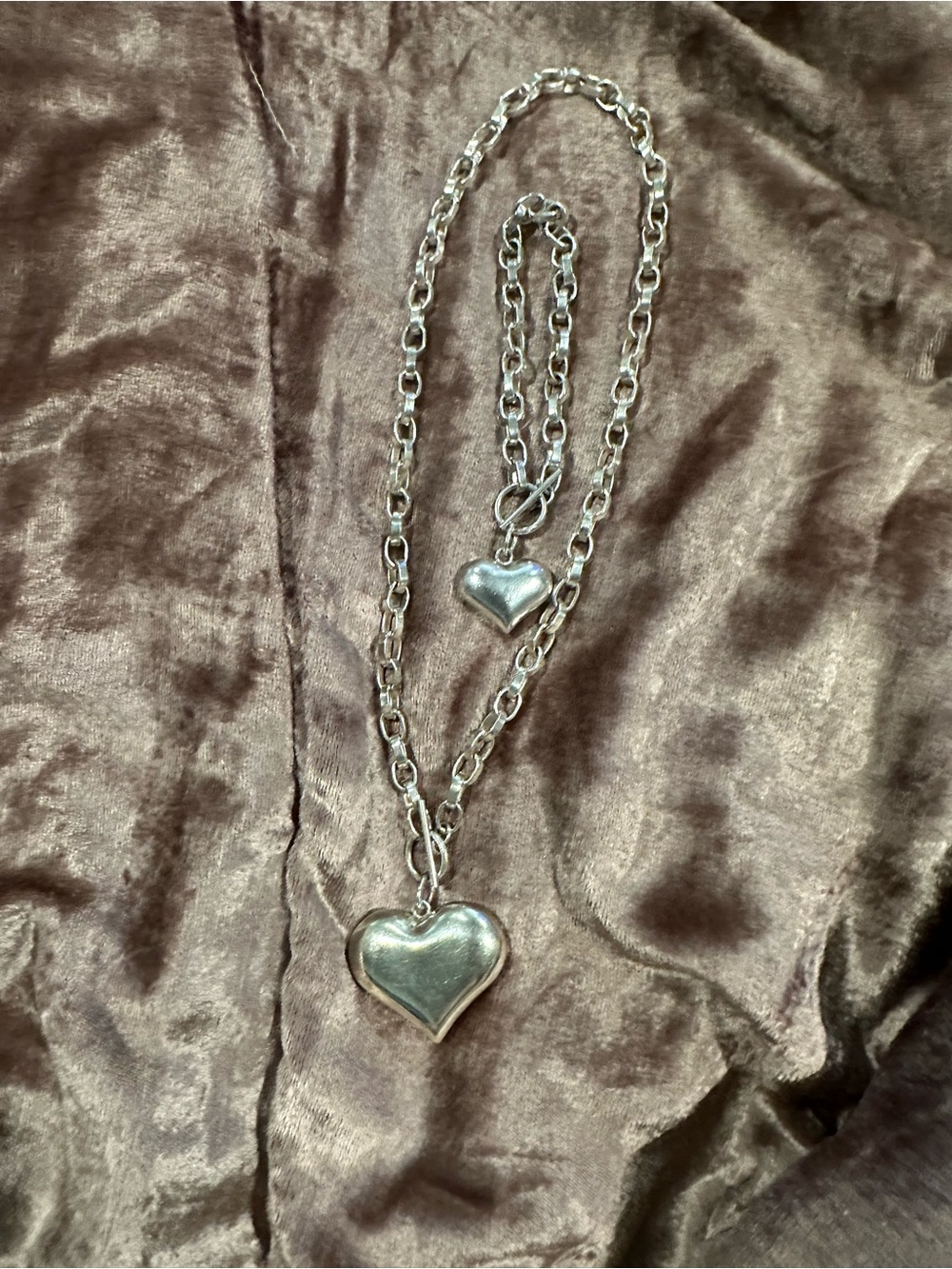 Silver Heart Pendant Necklace - Women Jewelry